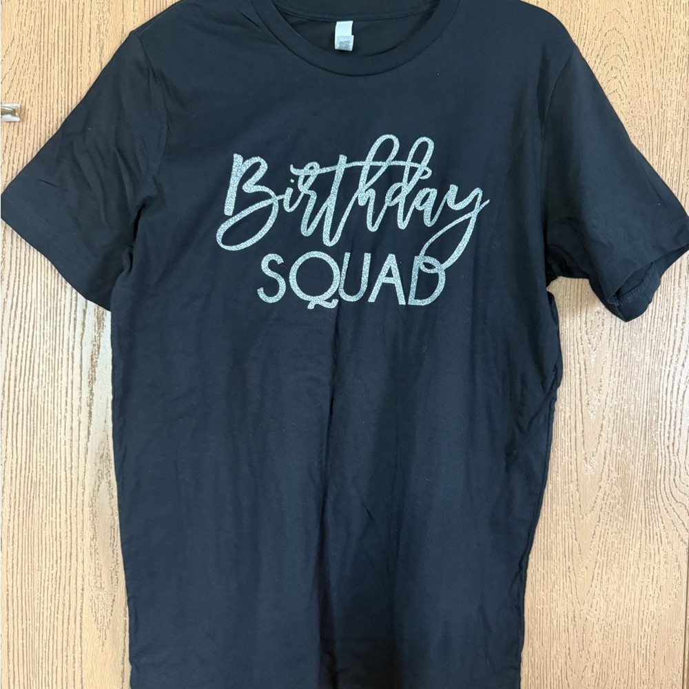 Bella Canvas ‘Birthday Squad’ Black Graphic Tee